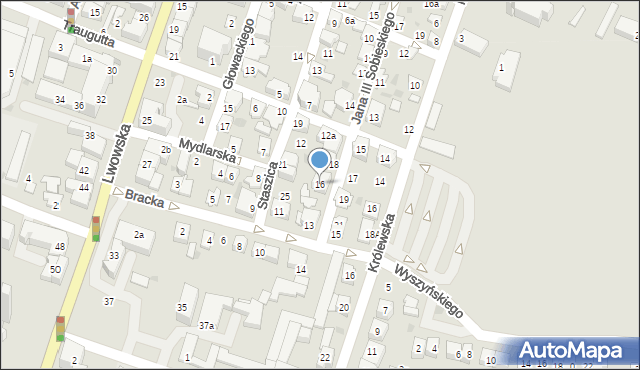 Tomaszów Lubelski, Króla Jana III Sobieskiego, 16, mapa Tomaszów Lubelski