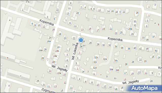 Tomaszów Lubelski, Króla Władysława Łokietka, 1a, mapa Tomaszów Lubelski