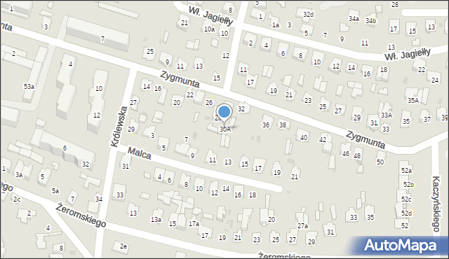 Tomaszów Lubelski, Króla Zygmunta, 30A, mapa Tomaszów Lubelski