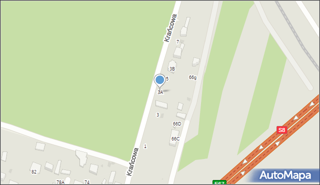 Tomaszów Mazowiecki, Krańcowa, 3A, mapa Tomaszów Mazowiecki