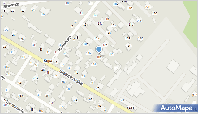 Tomaszów Mazowiecki, Krawiecka, 10c, mapa Tomaszów Mazowiecki