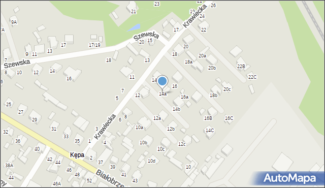 Tomaszów Mazowiecki, Krawiecka, 14a, mapa Tomaszów Mazowiecki