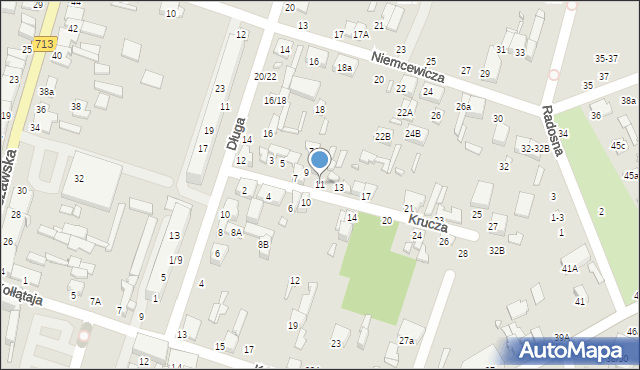 Tomaszów Mazowiecki, Krucza, 11, mapa Tomaszów Mazowiecki