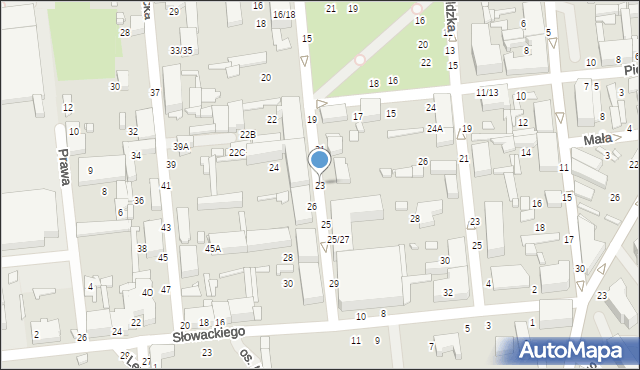 Tomaszów Mazowiecki, Krzyżowa, 23, mapa Tomaszów Mazowiecki