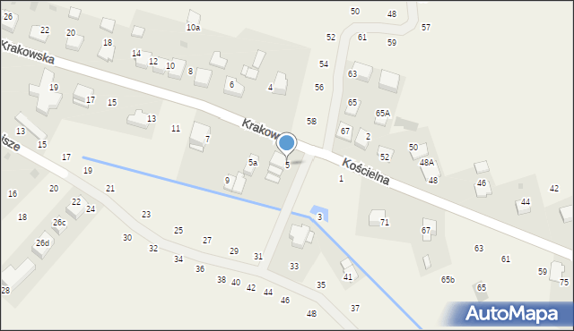 Tomaszowice, Krakowska, 5, mapa Tomaszowice