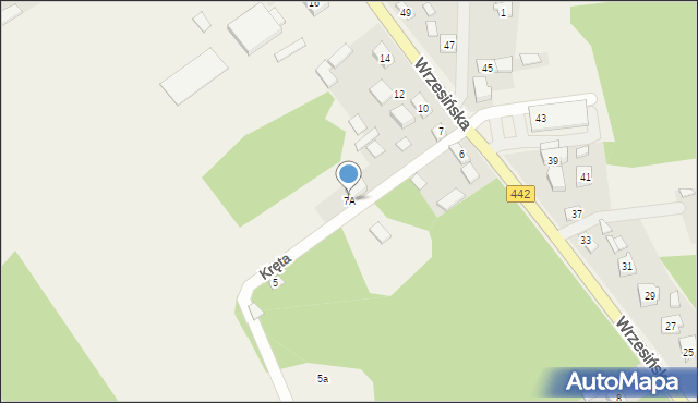 Tomice, Kręta, 7A, mapa Tomice