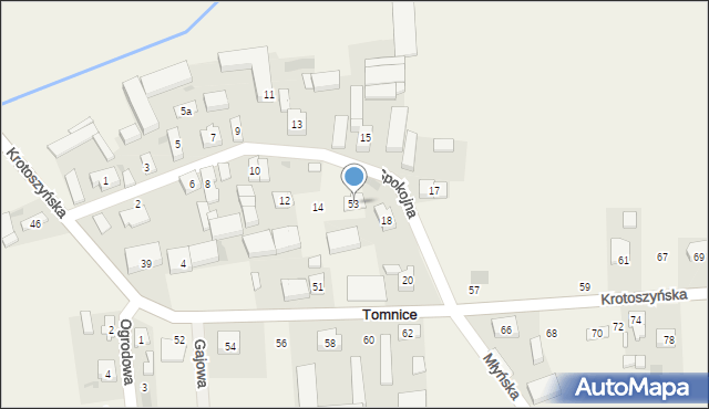 Tomnice, Krotoszyńska, 53, mapa Tomnice