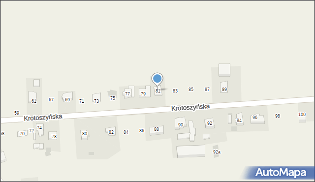 Tomnice, Krotoszyńska, 81, mapa Tomnice