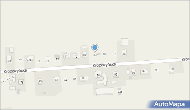 Tomnice, Krotoszyńska, 83, mapa Tomnice