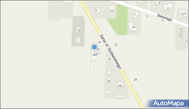 Topolin, Króla Jana III Sobieskiego, 14A, mapa Topolin