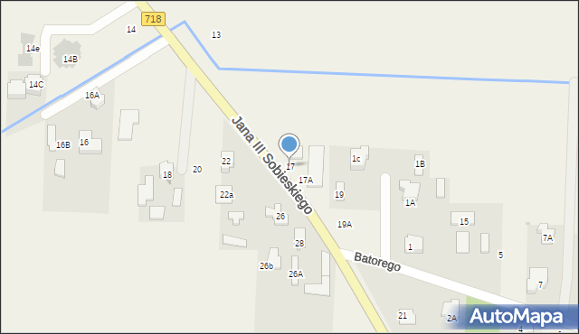 Topolin, Króla Jana III Sobieskiego, 17, mapa Topolin