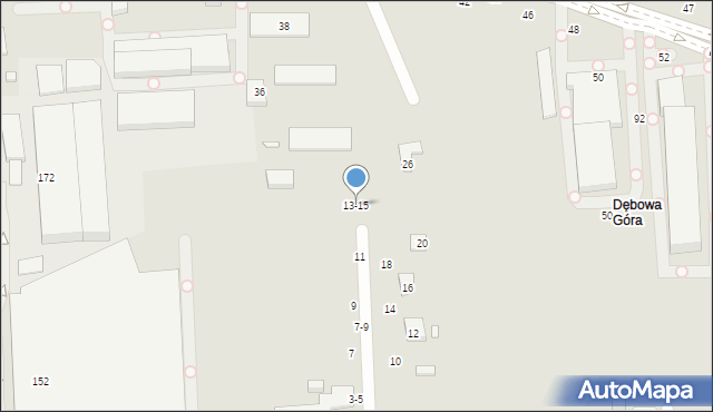 Toruń, Kraińska, 13-15, mapa Torunia