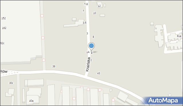 Toruń, Kraińska, 4, mapa Torunia