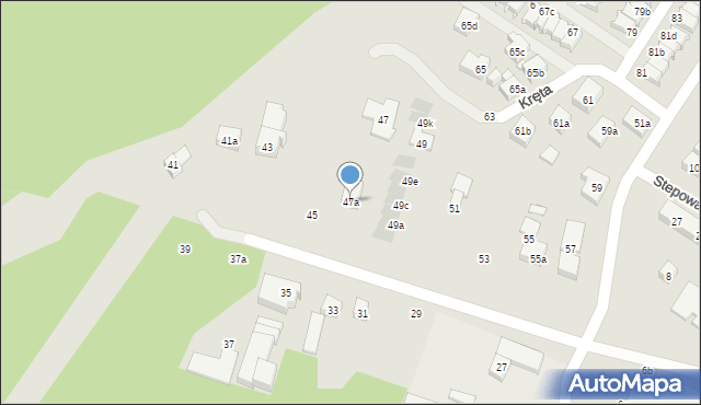 Toruń, Kręta, 47a, mapa Torunia