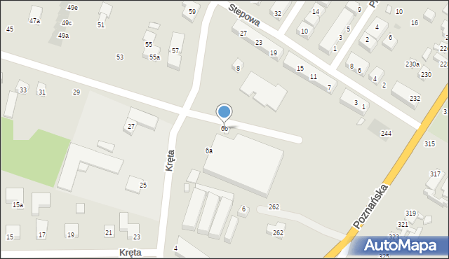 Toruń, Kręta, 6b, mapa Torunia