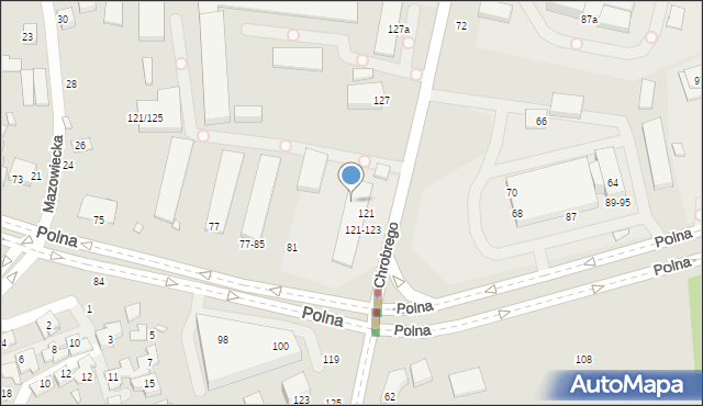 Toruń, Króla Bolesława Chrobrego, 122, mapa Torunia