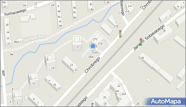 Toruń, Króla Bolesława Chrobrego, 25B, mapa Torunia