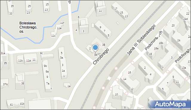 Toruń, Króla Bolesława Chrobrego, 3A, mapa Torunia