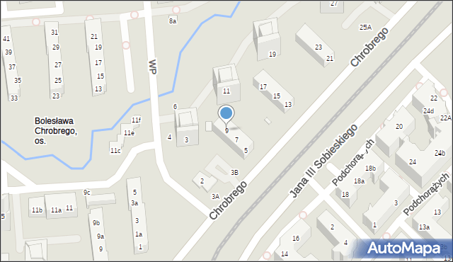 Toruń, Króla Bolesława Chrobrego, 9, mapa Torunia