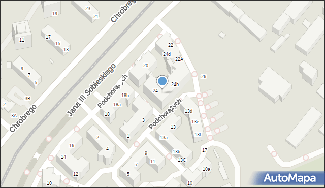 Toruń, Króla Jana III Sobieskiego, 24a, mapa Torunia