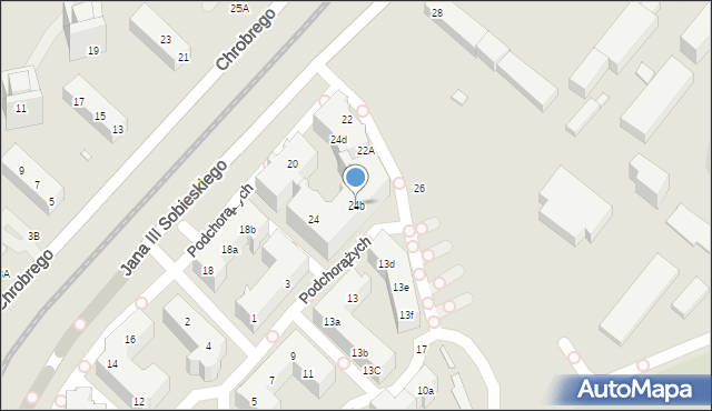 Toruń, Króla Jana III Sobieskiego, 24b, mapa Torunia