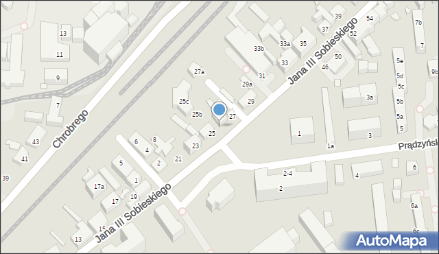 Toruń, Króla Jana III Sobieskiego, 25a, mapa Torunia