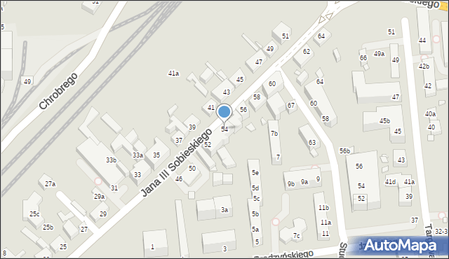 Toruń, Króla Jana III Sobieskiego, 54, mapa Torunia