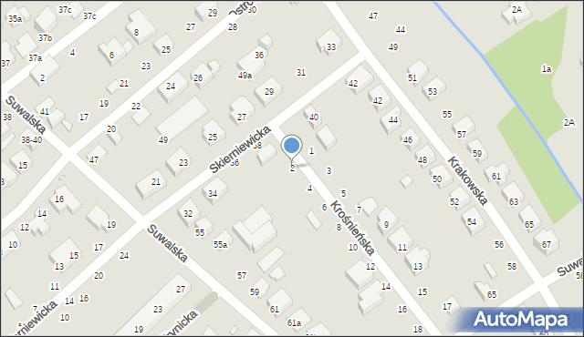 Toruń, Krośnieńska, 2, mapa Torunia