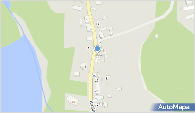 Torzym, Krośnieńska, 11, mapa Torzym