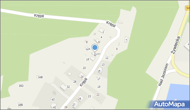Tresna, Krępli, 12, mapa Tresna