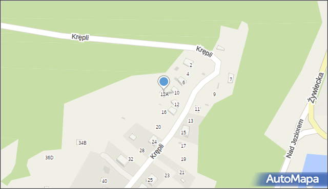 Tresna, Krępli, 12A, mapa Tresna