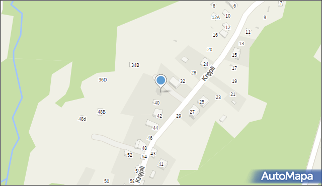 Tresna, Krępli, 38, mapa Tresna
