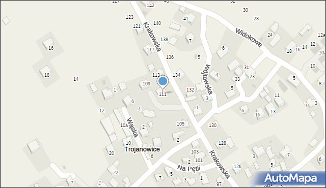 Trojanowice, Krakowska, 111, mapa Trojanowice