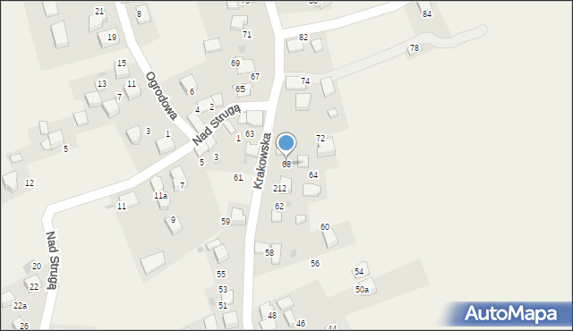 Trojanowice, Krakowska, 68, mapa Trojanowice