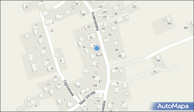 Trojanowice, Krakowska, 73, mapa Trojanowice