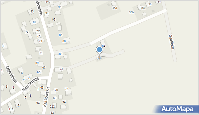 Trojanowice, Krakowska, 78, mapa Trojanowice