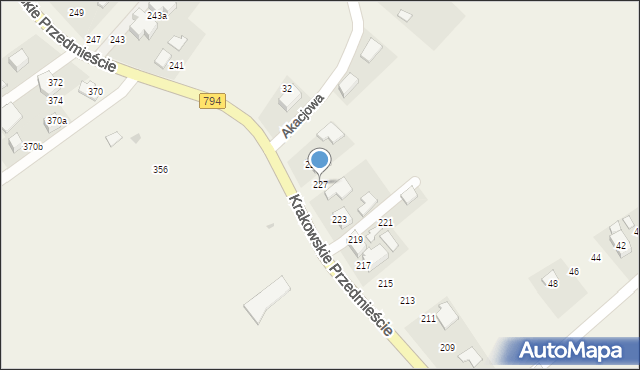 Trojanowice, Krakowskie Przedmieście, 227, mapa Trojanowice