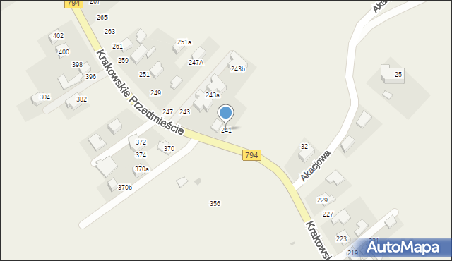 Trojanowice, Krakowskie Przedmieście, 241, mapa Trojanowice