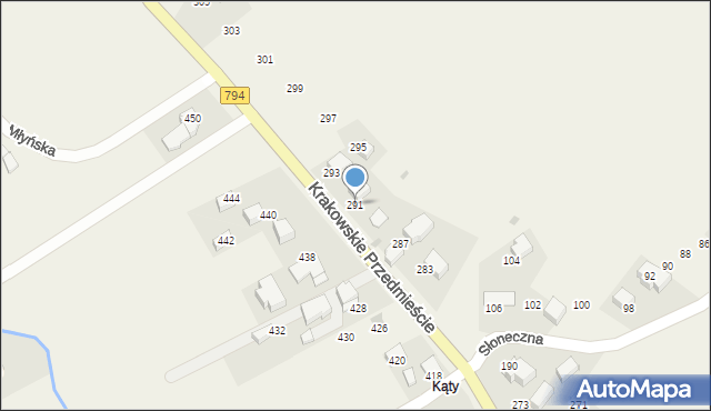 Trojanowice, Krakowskie Przedmieście, 291, mapa Trojanowice