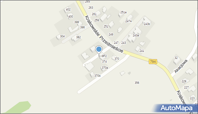 Trojanowice, Krakowskie Przedmieście, 376, mapa Trojanowice