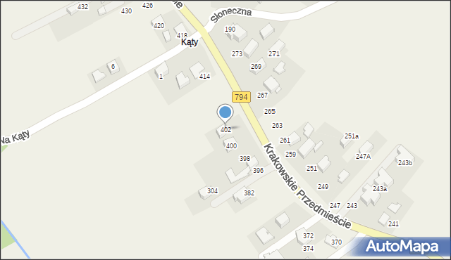 Trojanowice, Krakowskie Przedmieście, 402, mapa Trojanowice