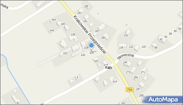 Trojanowice, Krakowskie Przedmieście, 426, mapa Trojanowice