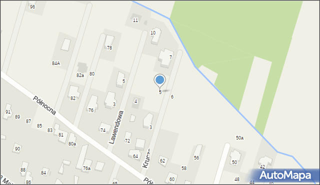 Truskaw, Krucza, 5, mapa Truskaw