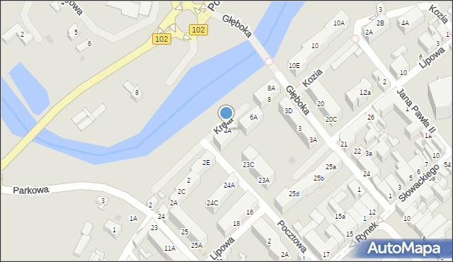 Trzebiatów, Kręta, 4A, mapa Trzebiatów