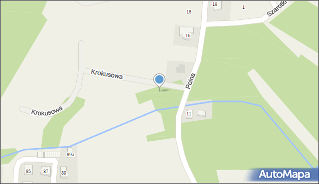 Trzebież, Krokusowa, 1, mapa Trzebież