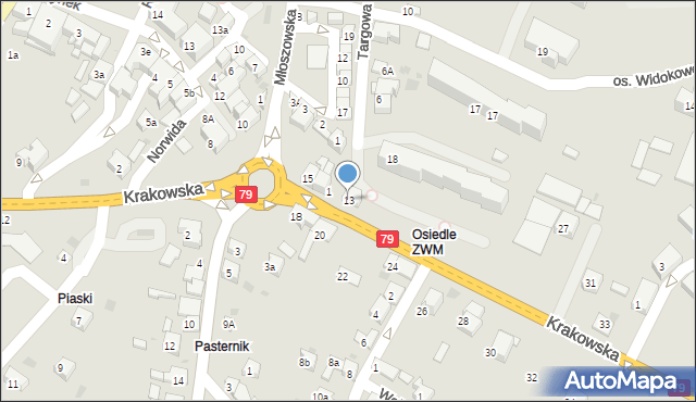 Trzebinia, Krakowska, 13, mapa Trzebinia