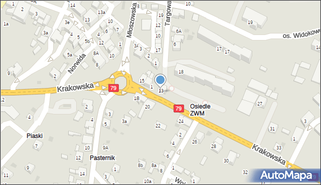 Trzebinia, Krakowska, 19, mapa Trzebinia