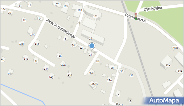 Trzebinia, Króla Jana III Sobieskiego, 24b, mapa Trzebinia