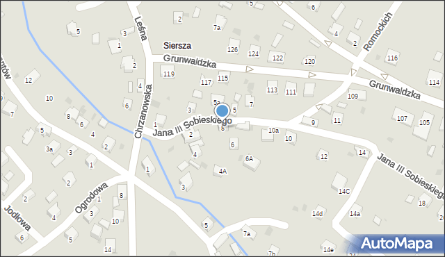Trzebinia, Króla Jana III Sobieskiego, 8, mapa Trzebinia