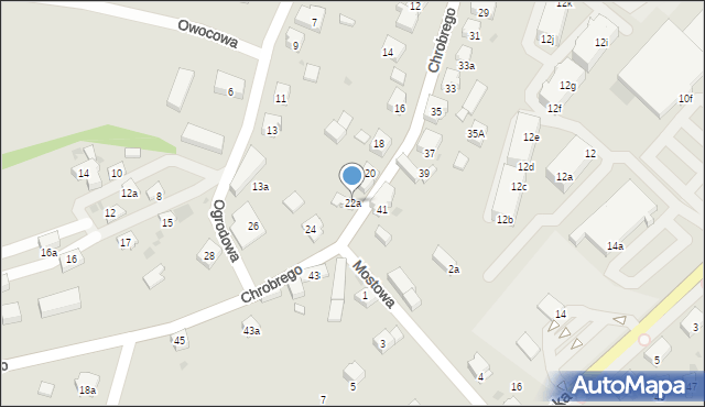 Trzebnica, Króla Bolesława Chrobrego, 22a, mapa Trzebnica